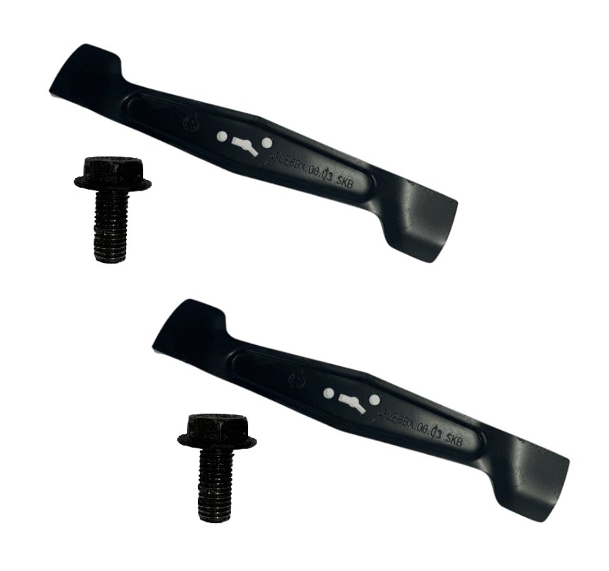 Genuine 2x Blade & Blade Bolt For McGregor MCR2134A 34cm Cordless Rotary Lawnmower