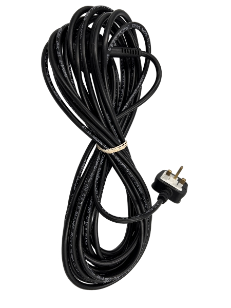 Genuine Power Cable Flex Lead Plug For George GVE370 Wet and Dry Cylinder Vacuum Cleaner - Green