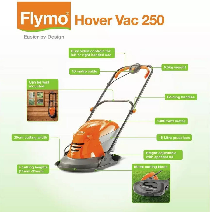 Genuine Complete Grass Box For Flymo Hover Vac 250 Collect Lawnmower