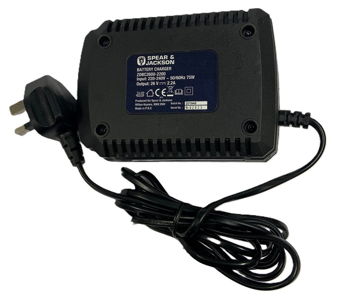 Genuine Charger For Spear & Jackson 21.6v Cordless Pressure Washer - S21CPW - ZDBC2600-2200