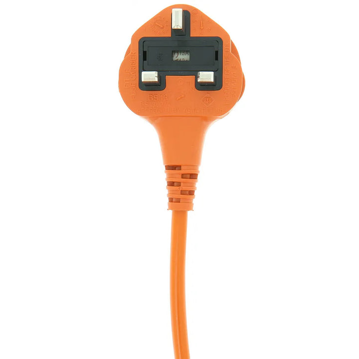 Genuine 10m Long Orange Power Cable Flex Lead Plug For Flymo Lawnmowers & Grass Trimmers