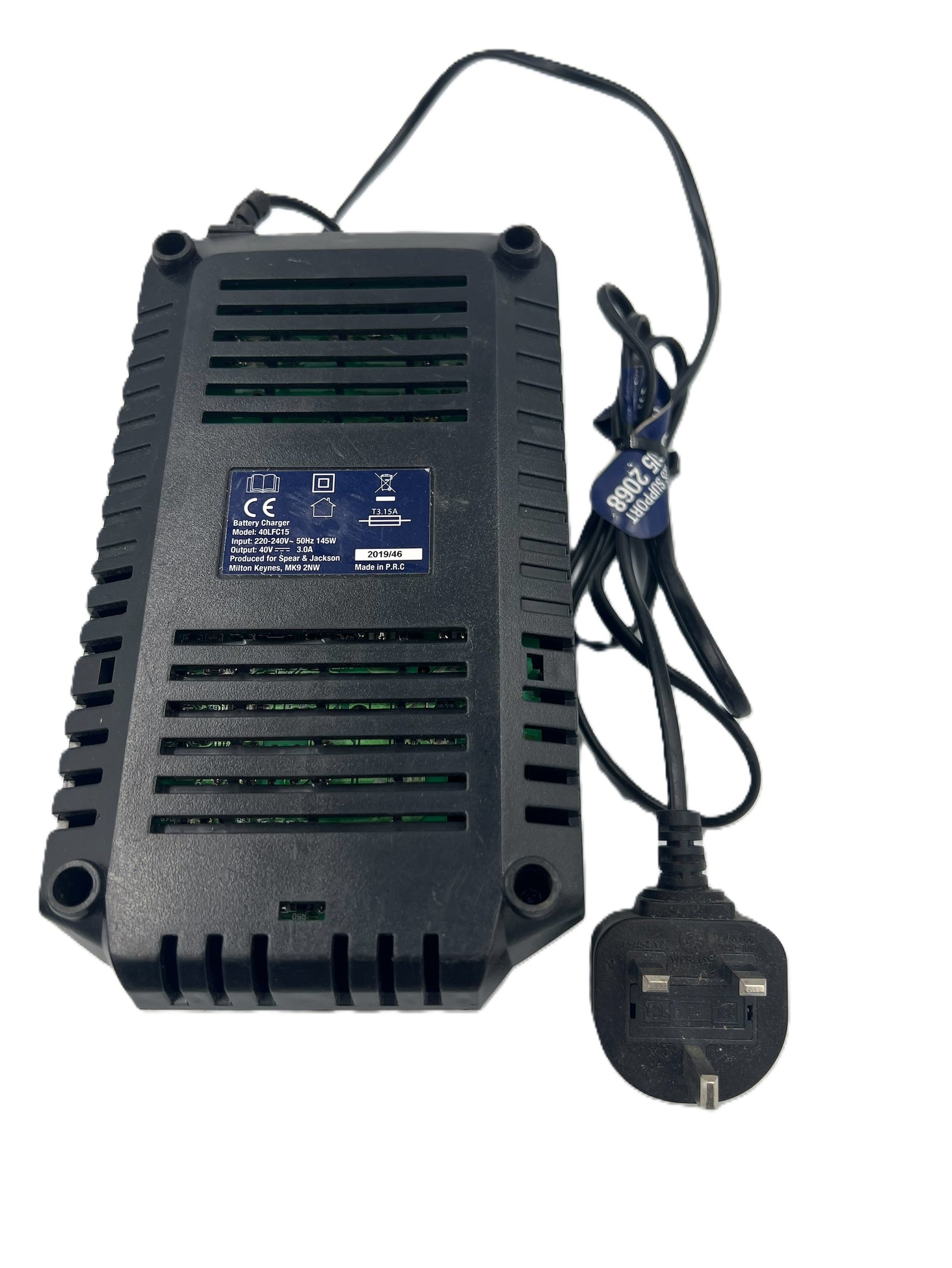 Genuine 40LFC15 Spear & Jackson Battery Charger SCR3637A Cordless Lawnmower