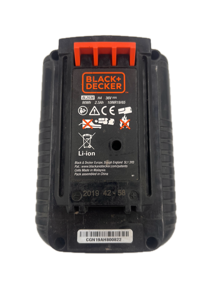 Genuine BL2536 36v 2.5Ah Li-Ion Battery For Black and Decker 36v Cordless Rotary Lawnmower 33CM BCMW3336