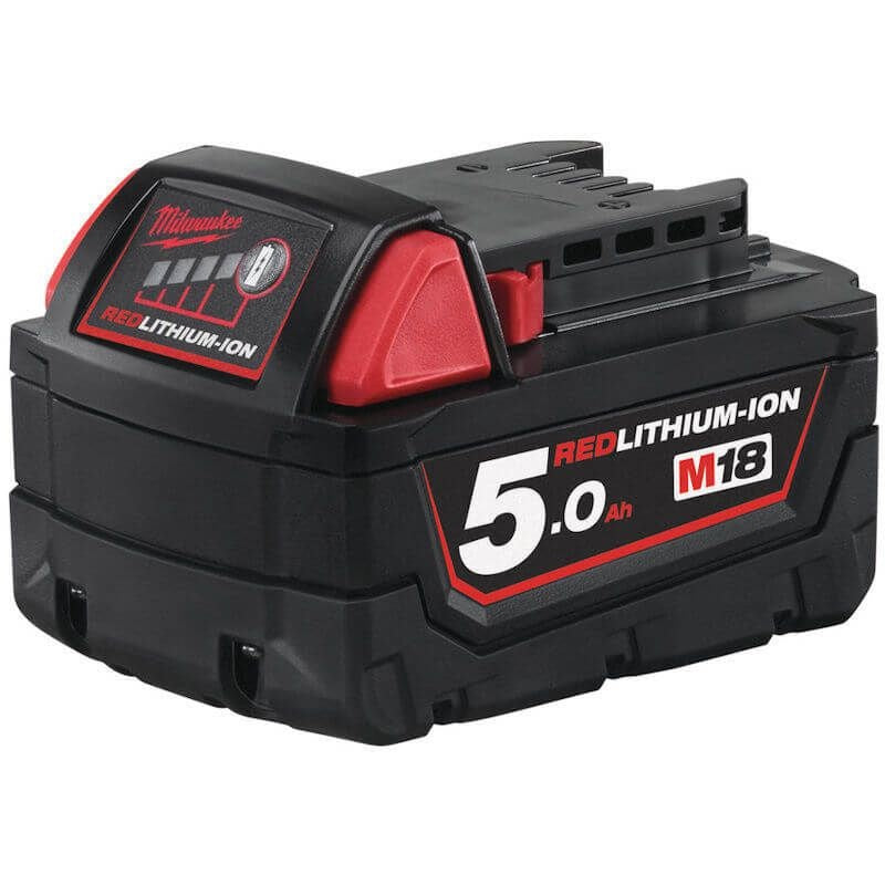 Milwaukee M18B5  M18 5.0aH Red Lithium-Ion Battery (Single)