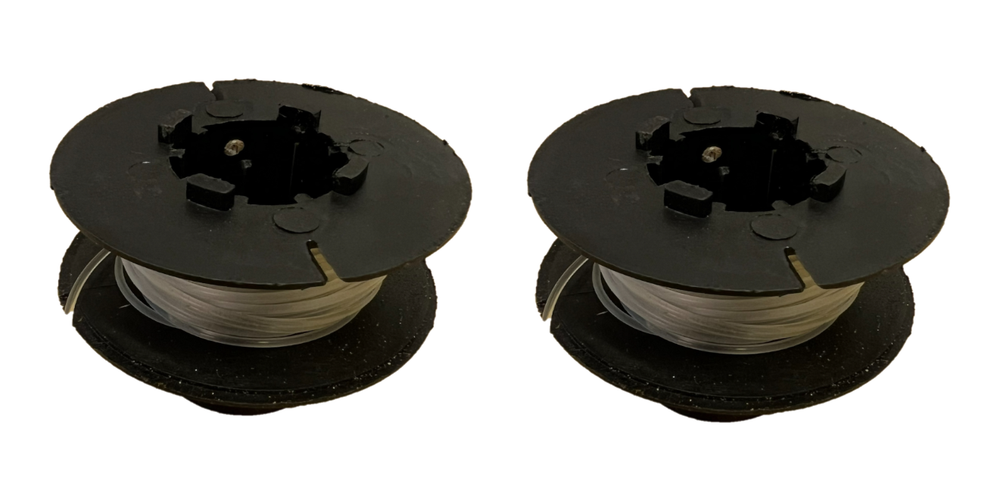 2 x Genuine Spool With Line for Challenge N0E-15ET-230 Cordless Grass Trimmer