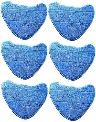 6 x Hook and Loop Microfibre Cleaning Pads For Vax Steam Cleaner Mops