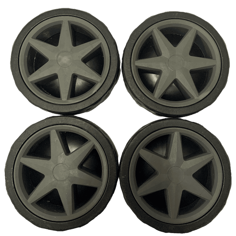 Genuine Set of 4 Wheels For Challenge 18v Cordless Rotary Lawnmower - CH18V2