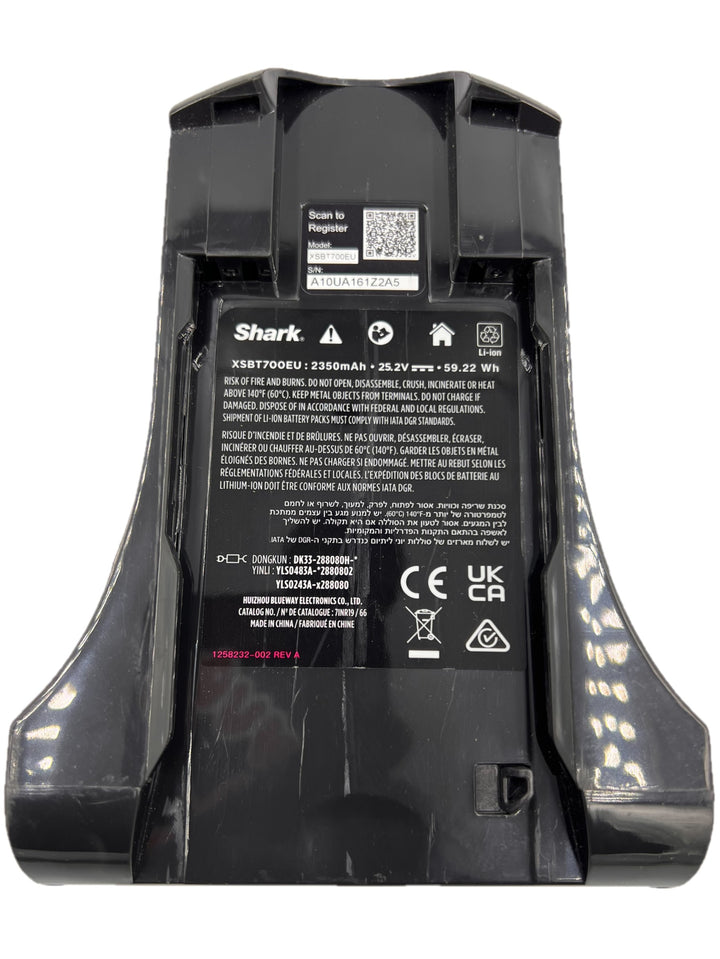 Genuine Battery For Shark IZ201, IZ251 Classic Anti Hair Wrap Cordless Vacuum Cleaners - XSBT700EU