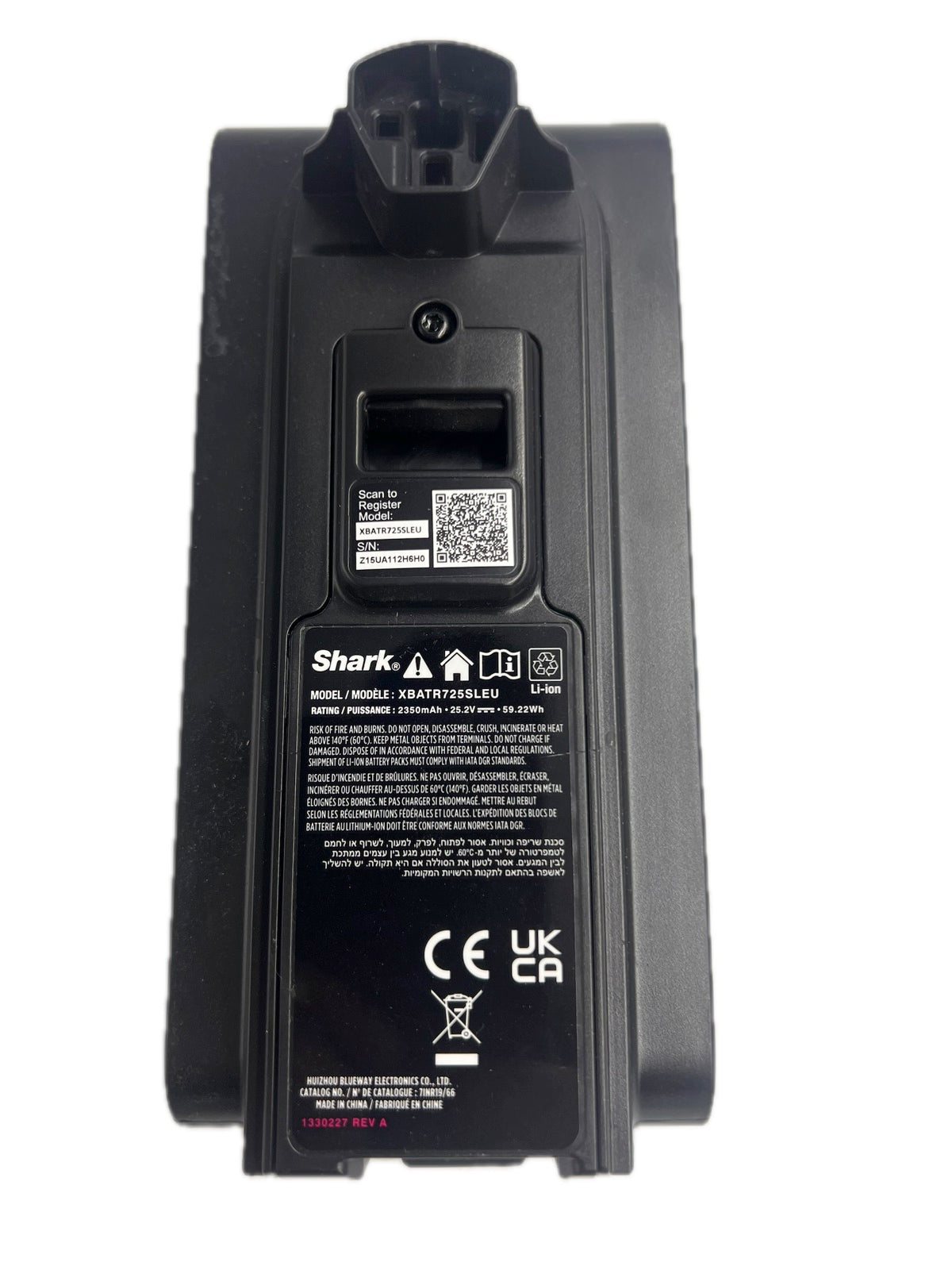Genuine Battery for Shark Stratos Pro Anti Hair Wrap Pet Cordless Vacuum IZ420UKT