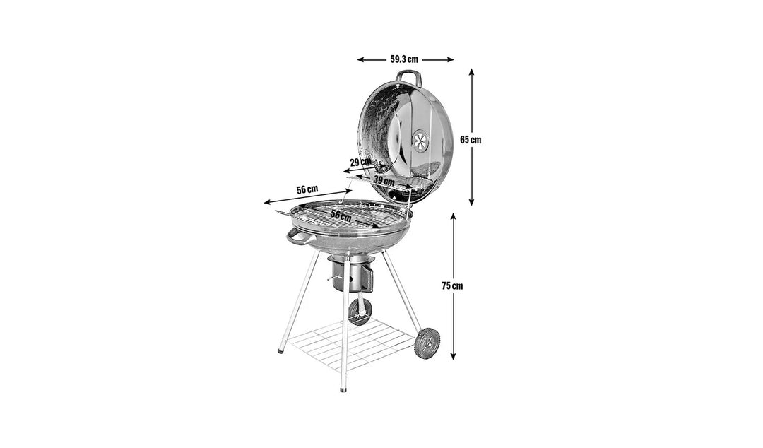 Genuine Set of Wheels For Home 56cm Kettle Charcoal BBQ - 7528561