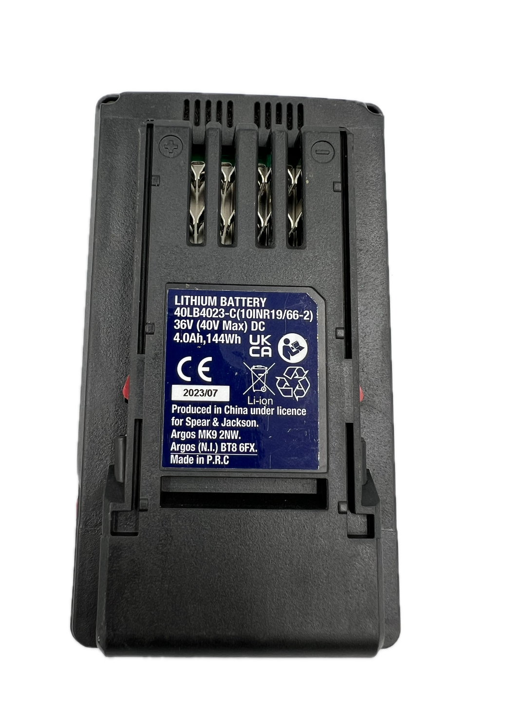 Genuine 40LB4023-C Battery For Spear & Jackson SCR3637A 36V Lawnmower