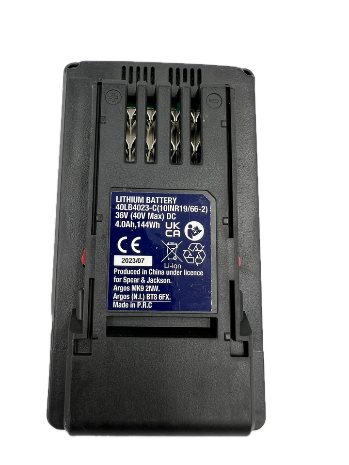 Genuine 40LB4023-C Battery For Spear & Jackson SCR3637A 36V Lawnmower