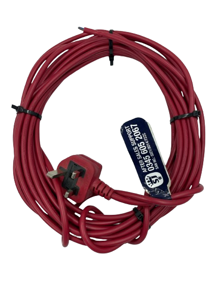 Genuine 10m Red Power Cable Flex Lead For Spear & Jackson Grass Trimmers S6030ET