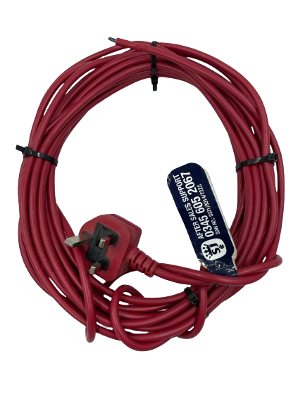 Genuine 10m Red Power Cable Flex Lead For Spear & Jackson Hedge Trimmers S6066EH
